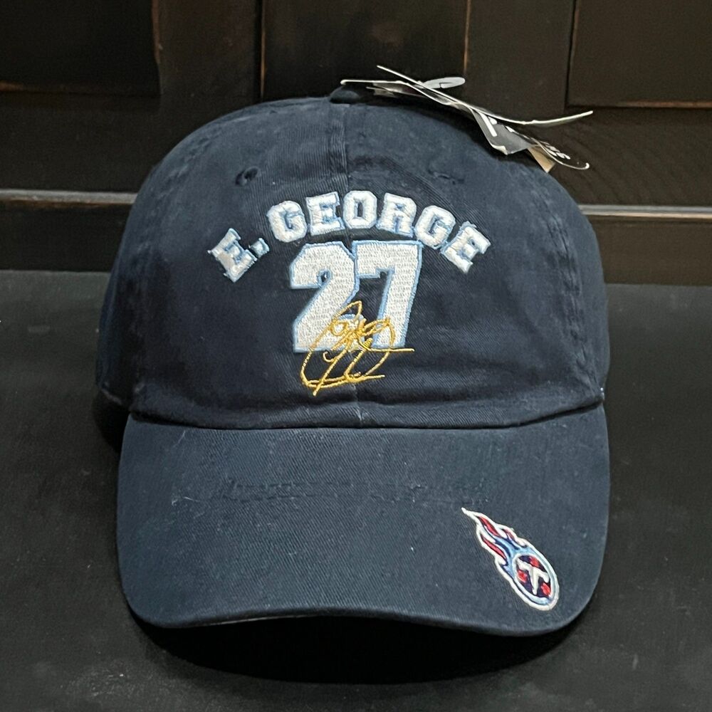 NWT! Vintage 90s Tennessee Titans Eddie George #27 Drew Pearson Strapback Hat
